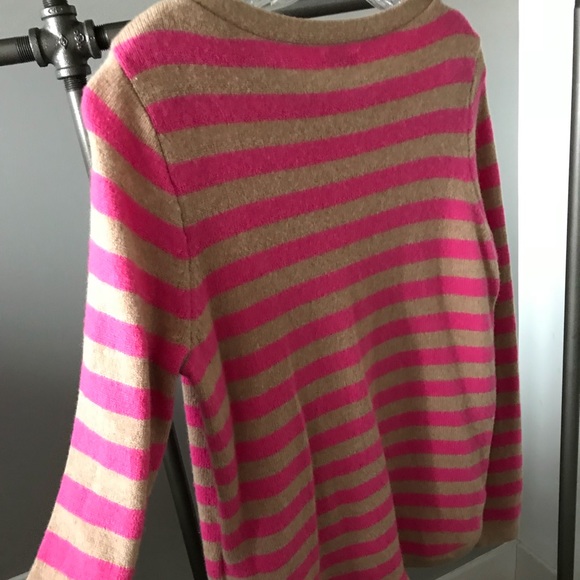 Madewell Pink and camel striped wool Sweater - Picture 5 of 5